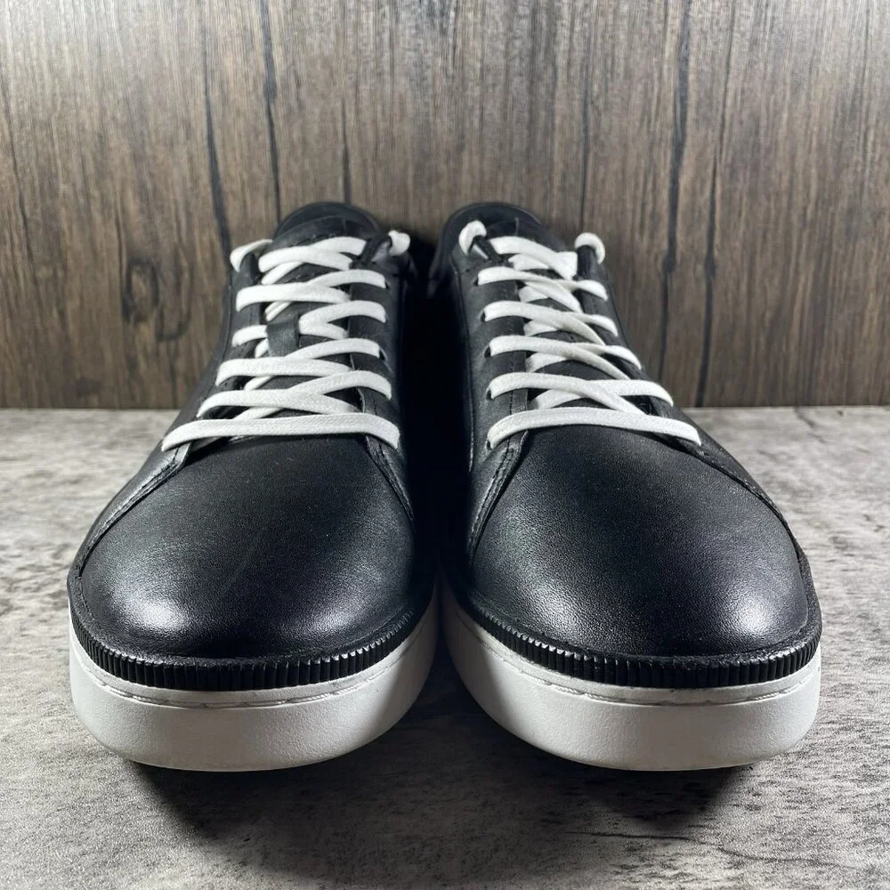 Kizik Sonoma Mens Size 13 Black Leather Handsfree Athletic Shoes Sneakers - Picture 5 of 10